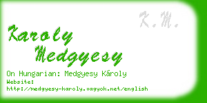 karoly medgyesy business card